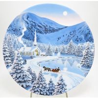 Фарфоровая тарелка серия Дух Рождества Тихая ночь  W.S. George. Fine China США