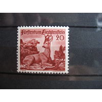 Лихтенштейн. Косуля. 1950 г.  к.ц. 2022г. - 25 евро. 2 фото. см. условие.