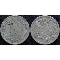 YS: Германия, Рейх, 10 пфеннигов 1900J, KM# 12