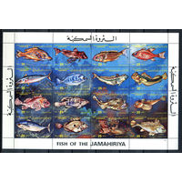 Ливийско-Арабская Джамахирия - 1983г. - Рыбки - полная серия, MNH [Mi 1138-1153] - 1 лист