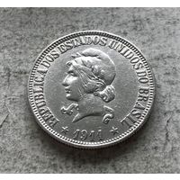 Бразилия 1000 реалов 1911 - серебро