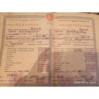 Свидетельство о окончании 7летней школы БССР