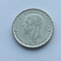 1 крона 1948 года. Швеция. Серебро 400. Монета не чищена. 26