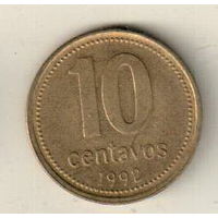 Аргентина 10 сентаво 1992