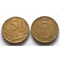 ЮАР /Южная Африка/, 50 центов 2010. Надпись только на языке тсонга: Afrika-Dzonga