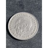 Германия  2 марки 1973 J Конрад Аденауэр