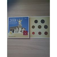 Австрия 2018 г. Официальный набор монет евро от 1 цента до 2 евро (100 лет Австрийской Республике) (8 монет; 3,88 евро)
