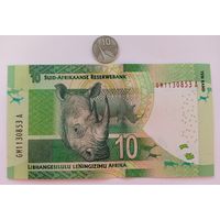 Werty71 Южная Африка ЮАР 10 рандов рендов 2016 UNC банкнота рэндов