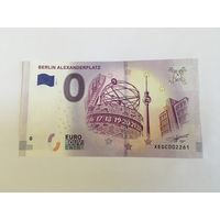 Ноль евро сувенирная банкота berlin alexanderplatz
