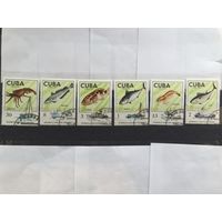 Куба 1975 год. Рыболовецкая промышленность (серия из 6 марок)