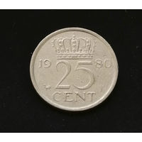 25 центов 1980 Нидерланды #01