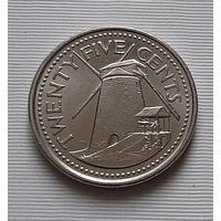 25 центов 2009 г. Барбадос