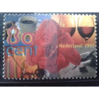 Нидерланды 1997 С днем рождения! Вино и цветы