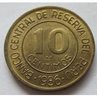 Перу 10 сентаво 1986
