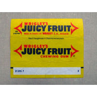 01-257 Обертка фантик от жевачки жевательной резинки Wrigleys Juicy Fruit Франция 1970-е