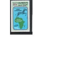 Джибути-1991 (Мих.546) **  , Туризм, Карта(одиночка)