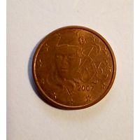 Франция 1 евроцент 2007 г