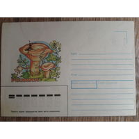 Не маркированный конверт 1991 гриб Рыжик