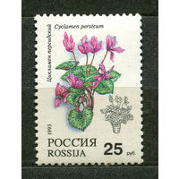 Флора. Цикламен персидский. Россия. 1993. Чистая