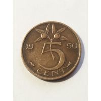 Нидерланды 5 центов 1950