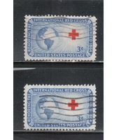 США-1952, (Мих.635), гаш. , Красный Крест (одиночка),цена за 1 м на выбор