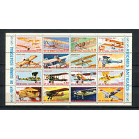 Экваториальная Гвинея - 1979 - Самолеты - сцепка - [Mi. 1598-M1600] - полная серия - 16 марок. MNH.  (Лот 158CB)