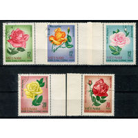 Вьетнам - 1968г. - цветы - 5 марок - гашёные. Без МЦ!