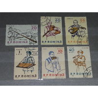 Румыния 1961 Народные музыкальные инструменты. Полная серия 6 марок