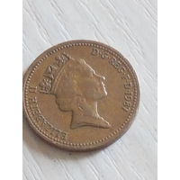 Великобритания 1 пенни 1987г.