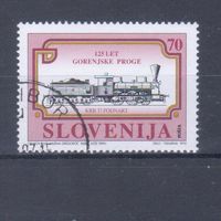 [768] Словения 1995. Железная дорога.Паровоз. Одиночный выпуск. Гашеная марка.