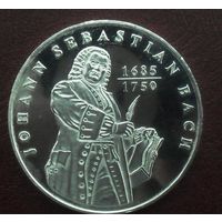 Германия 1995 год ПАМЯТНАЯ Медаль Иоганн Себастьян Бах ! ОТЛИЧНАЯ !! СЕРЕБРО 20 грамм