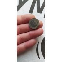 10 пфеннигов 1900 Е - монетка не мыта и не чищена ..