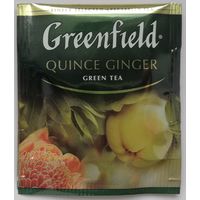 Чай Greenfield Quince Ginger (зеленый, имбирь, айва, лепестки календулы) 1 пакетик