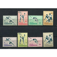 Руанда - 1964 - Олимпийские игры - (следы храненмя на клее) - [Mi. 77-84] - полная серия - 8 марок. MNH.  (Лот 98DX)-T3P14
