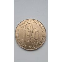 Западная Африка 10 франков 1991года