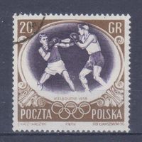 [349] Польша 1956. Спорт.Бокс. Гашеная марка.