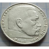 Германия, 2 марки 1938 F. Отличная монетка в коллекцию, с рубля !!