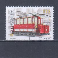 [2328] Словения 2001. Городской транспорт.Трамвай. Одиночный выпуск. Гашеная марка
