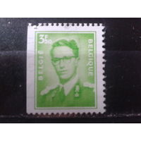 Бельгия 1970 Король Болдуин 3,5 франка, марка из буклета уменьшенного формата, обрез слева