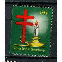 США - 1952 - Рождество и Новый год - 1 виньетка. MNH.  (LOT EA44)-T10P29
