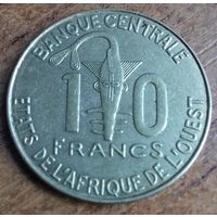 Западная Африка 10 франков 2015