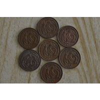 Новая Зеландия 2 цента (1967,73)