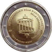 2 евро 2015 Сан-Марино 25-летие объединения Германии BUNC буклет
