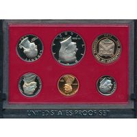 Годовой набор монет США 1982 г. двор S (1; 5; 10; 25; 50 центов + жетон) _Proof Set