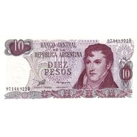 Аргентина 10 песо образца 1976 года UNC p300