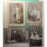 Фото кабинет-портрет "Семейная династия", Россоны, 1920-1930-е гг. (14*9 см), 4 шт.