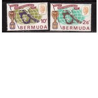 Бермуды-1966(Мих.194-195)  * , Английские колонии,  ЧМ-1966 , Футбол(полная серия)