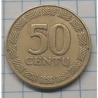 Литва 50 центов 1997г.km108 тип А