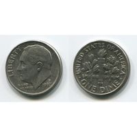 США. 10 центов (1992, буква P, XF)