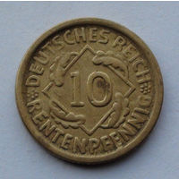 Германия - Веймарская республика 10 рентенфеннигов. 1924. D